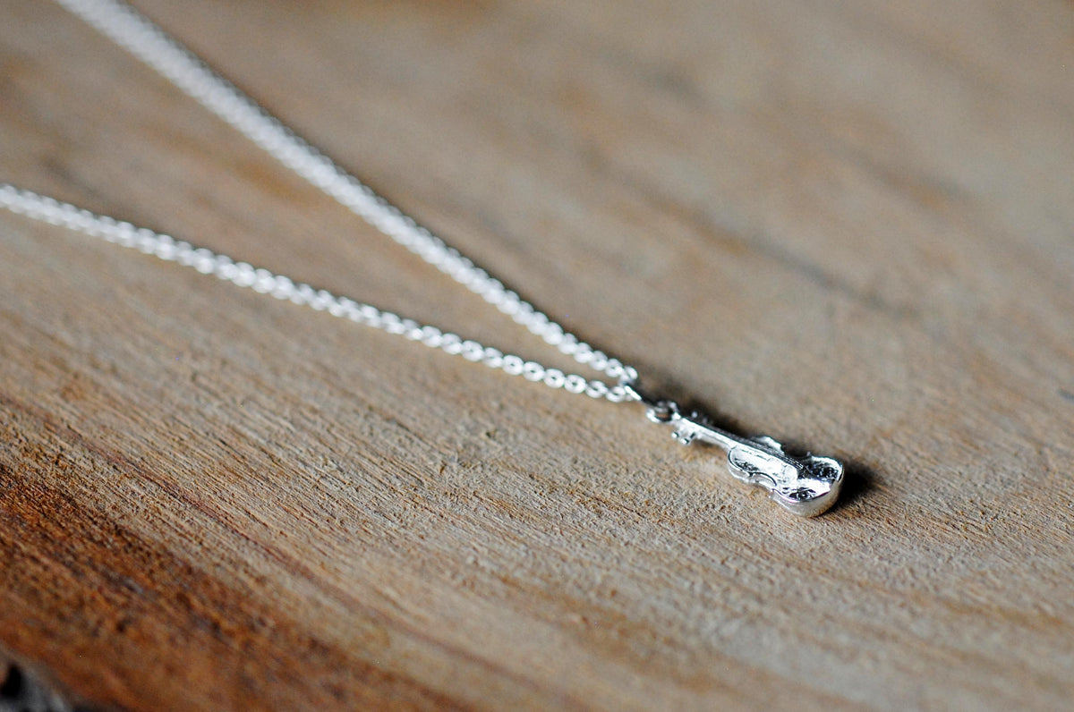 925er Silber Anhänger "Violine" optional mit Kette