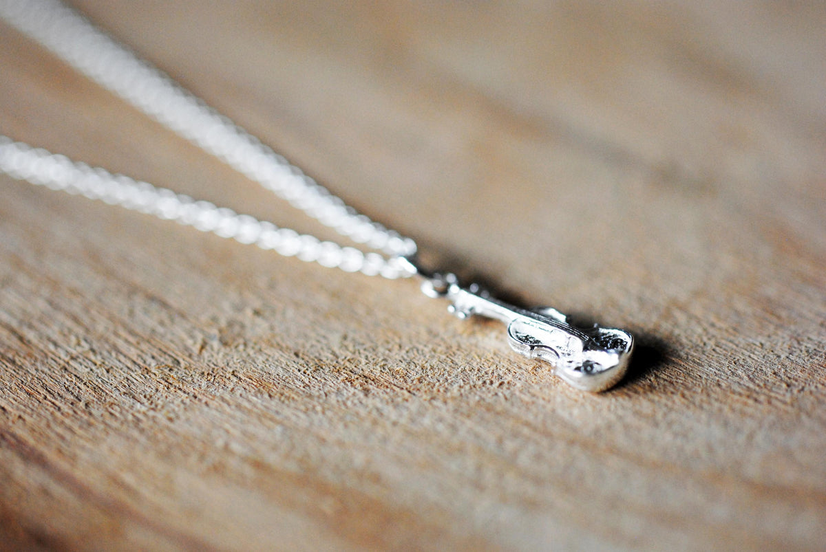 925er Silber Anhänger "Violine" optional mit Kette
