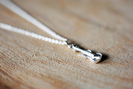 925er Silber Anhänger "Violine" optional mit Kette