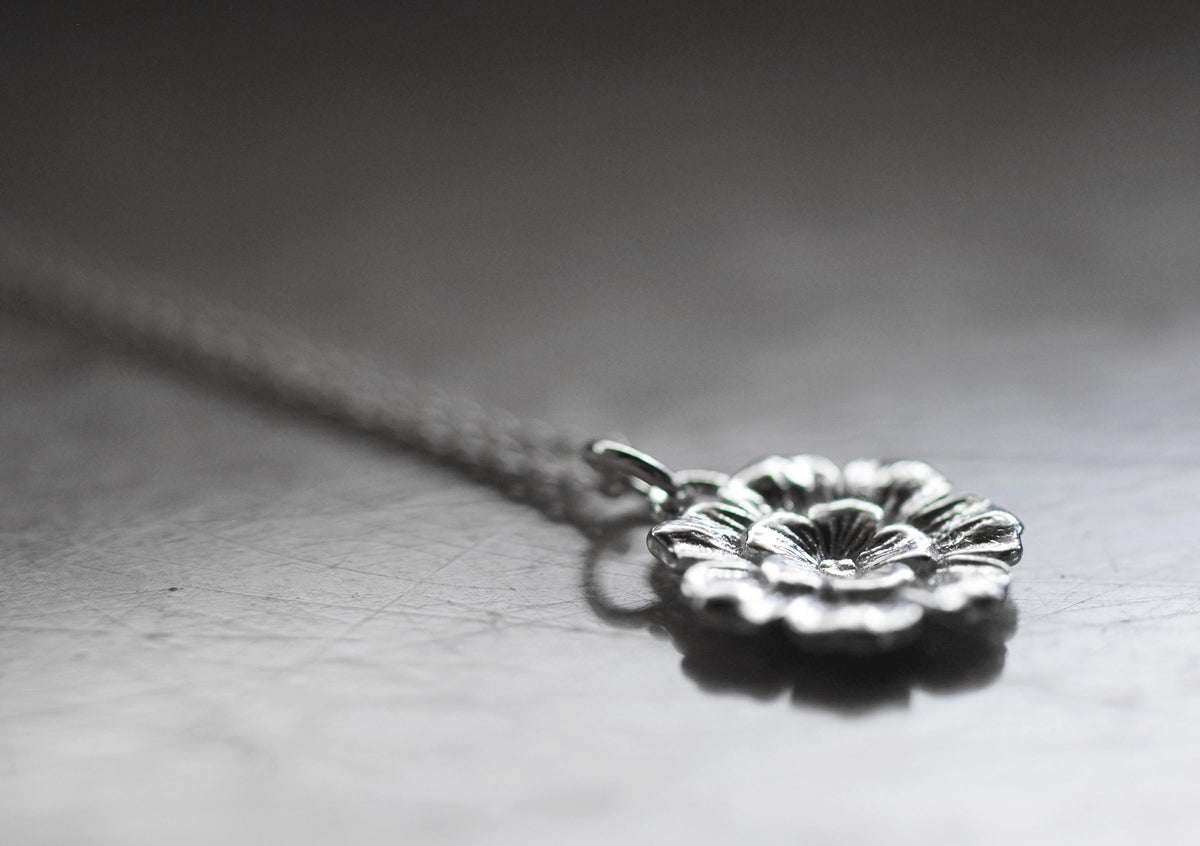 925er Silber Anhänger "Blütenpracht" optional mit Kette
