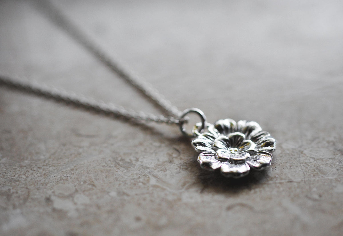 925er Silber Anhänger "Blütenpracht" optional mit Kette