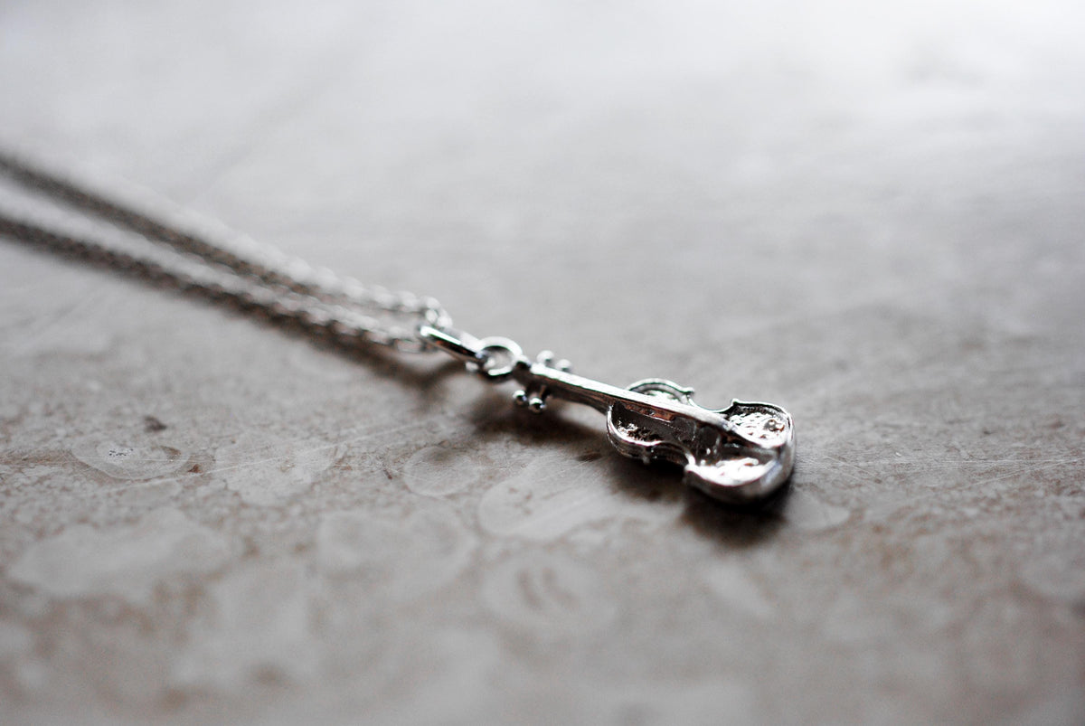925er Silber Anhänger "Violine" optional mit Kette