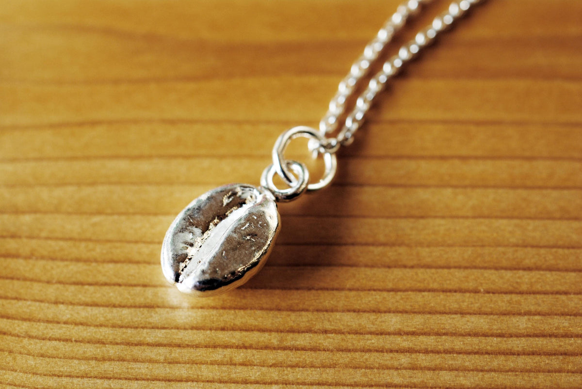 925er Silber Anhänger "Kaffeebohne" optional mit Kette