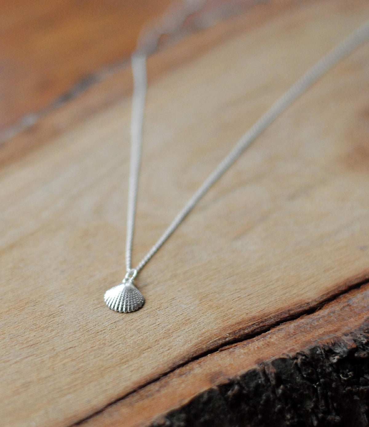 925er Silber Anhänger Muschel, Jakobsmuschel optional mit Kette