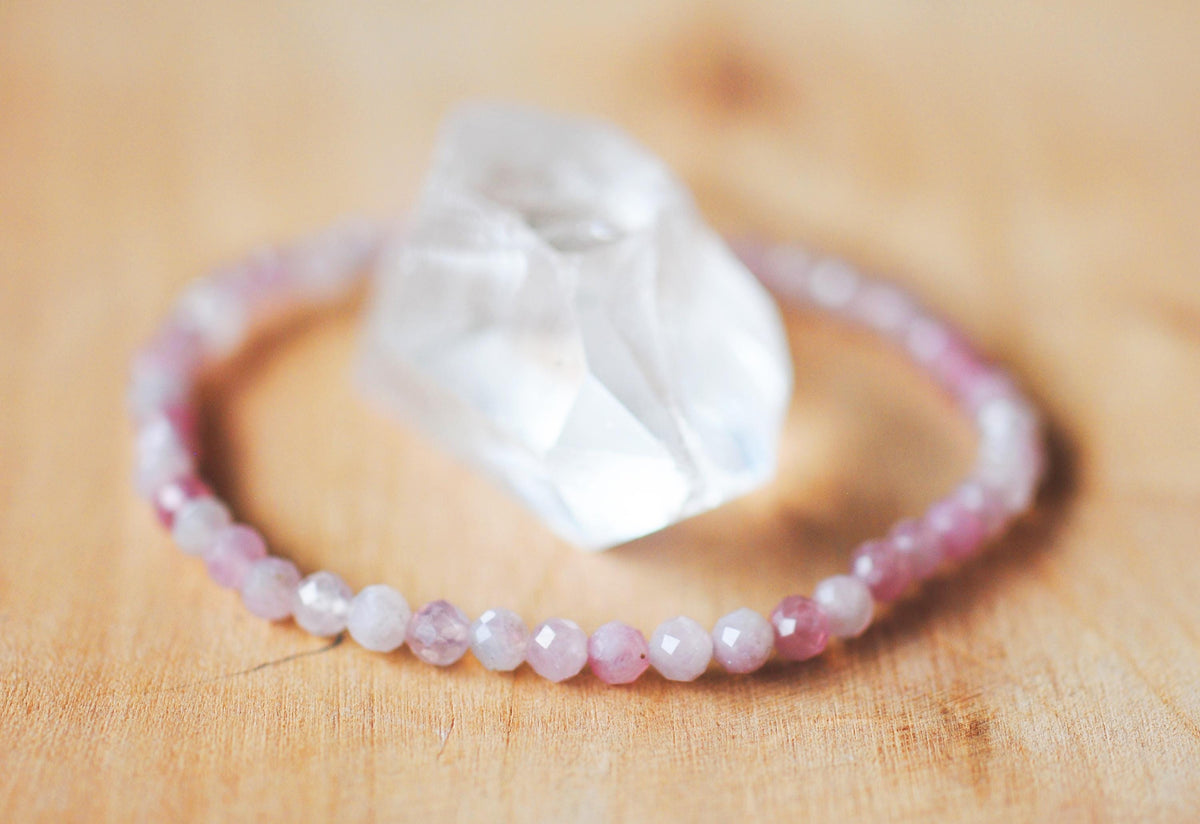 Rosenquarz Armband facettiert
