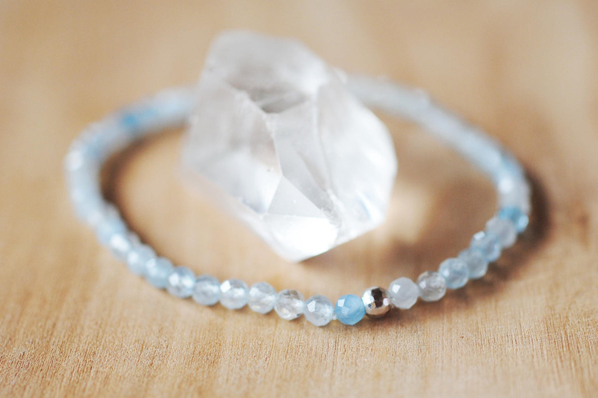 Aquamarin Armband facettiert