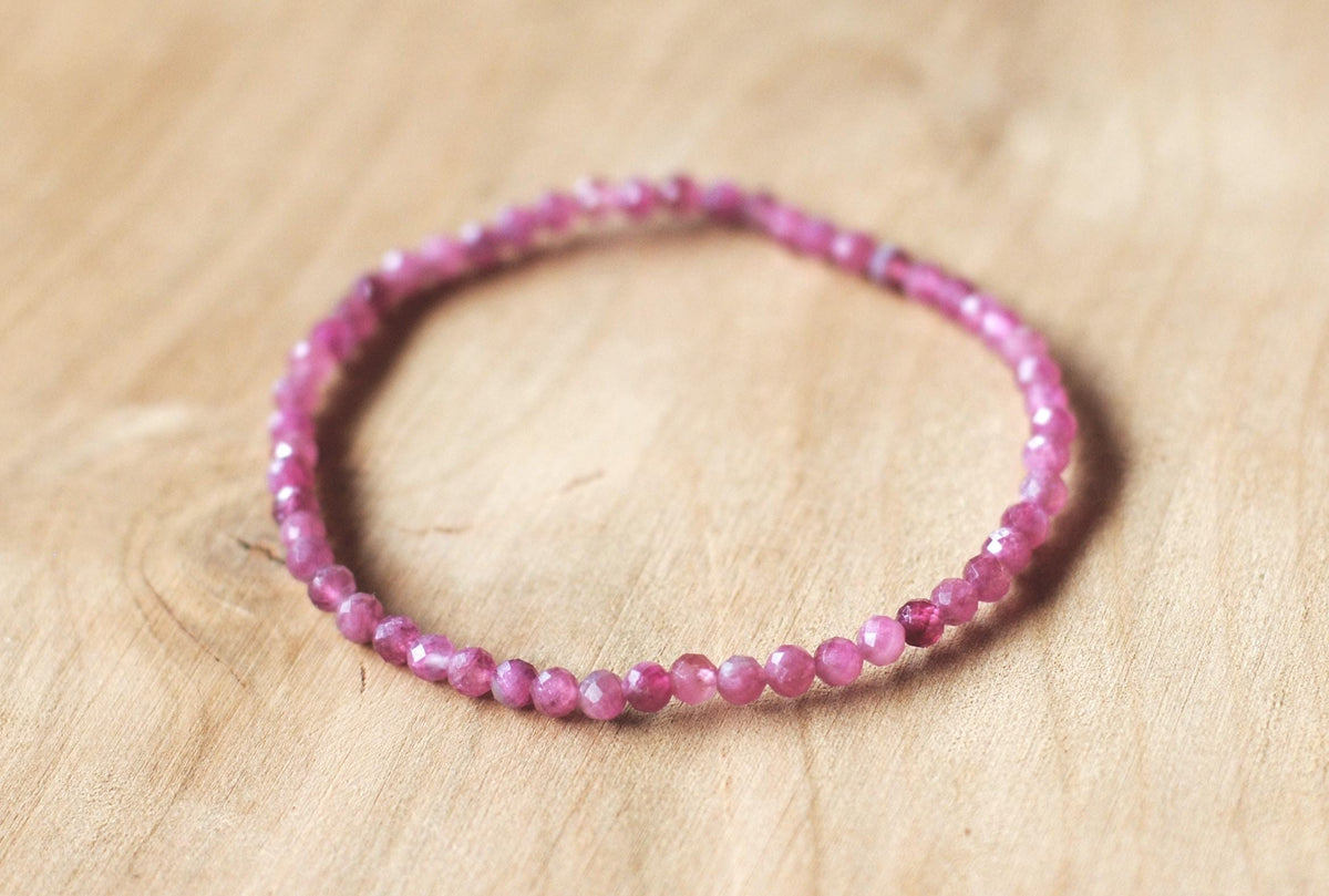 Roter Turmalin Armband facettiert