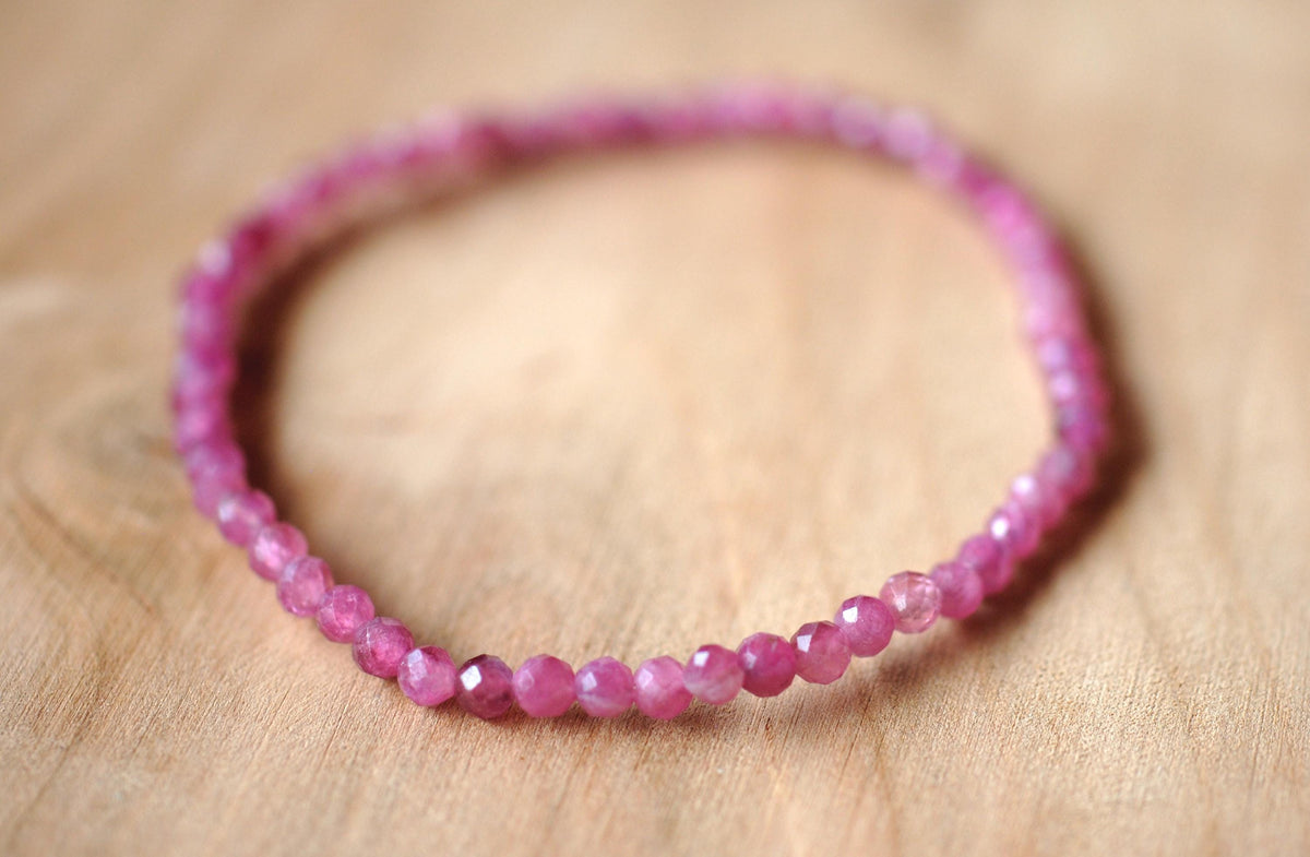 Roter Turmalin Armband facettiert