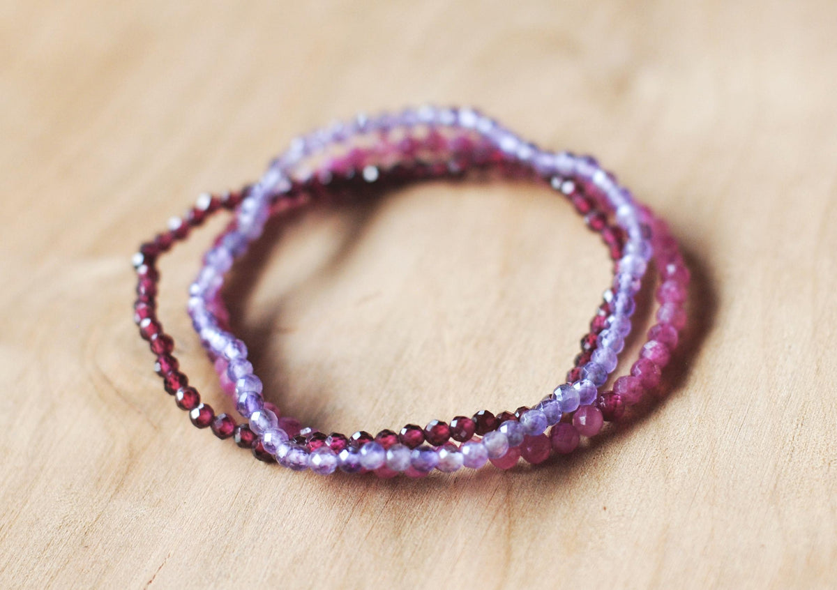 Rosenquarz Armband facettiert