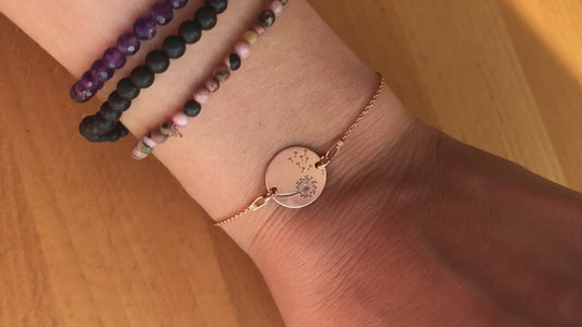 Schlichtes roségoldenes 18K Armkettchen "Wünsch' dir was"