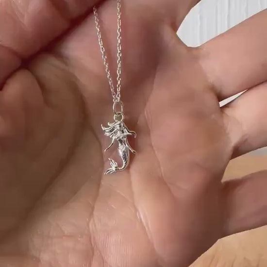 925er Silber Anhänger "Meerjungfrau" optional mit Kette