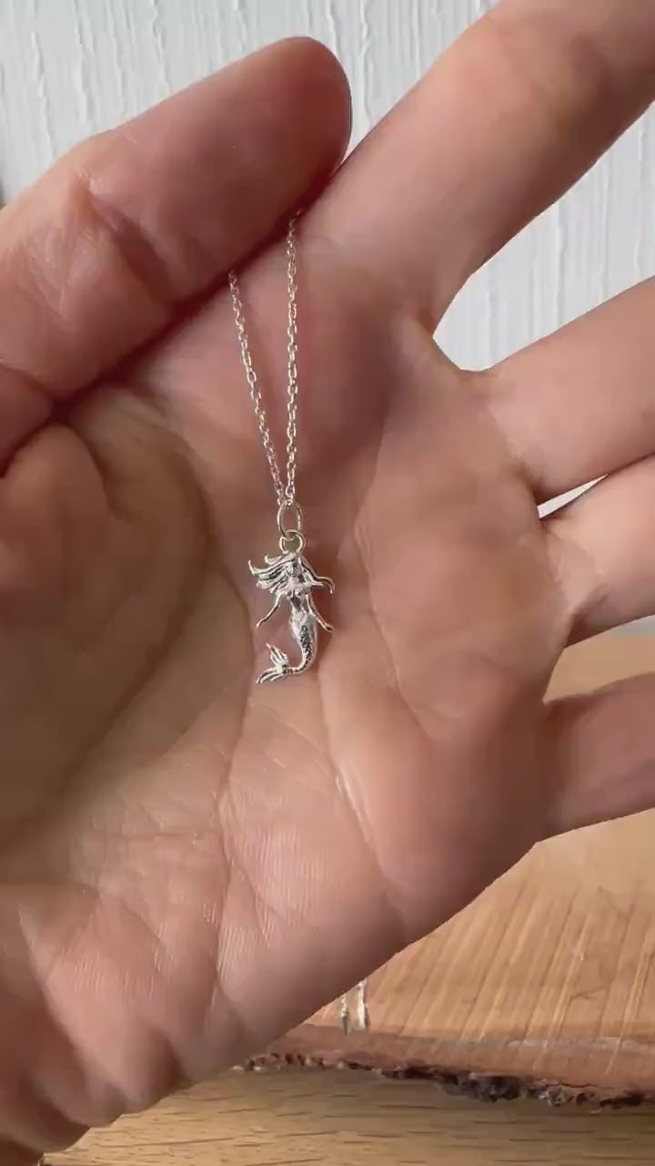 925er Silber Anhänger "Meerjungfrau" optional mit Kette