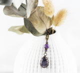 Amethyst Tropfen Edelstein Amulett
