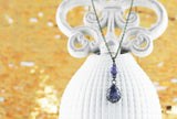 Amethyst Tropfen Edelstein Amulett