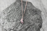 18 K Roségold vergoldete Kette "Eule"