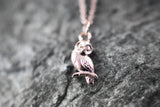 18 K Roségold vergoldete Kette "Eule"