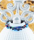 Armschmuck "Lakshmi" UNIKAT mit Glasperlen, Farbenpracht