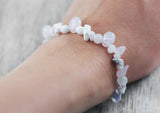 Rosenzauber / UNIKAT-Armband mit Rosenquarz und Howlith