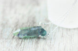 925er Silber Fluorit Spitze Edelstein Kette Amulett
