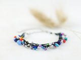 Armschmuck "Lakshmi" UNIKAT mit Glasperlen, Farbenpracht