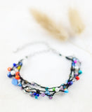 Armschmuck "Lakshmi" UNIKAT mit Glasperlen, Farbenpracht