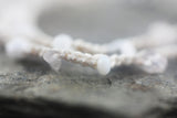 Rosenhauch / UNIKAT-Armband mit Rosenquarz Edelstein Baumwolle