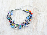 Armschmuck "Lakshmi" UNIKAT mit Glasperlen, Farbenpracht