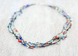 Collier "Lakshmi" UNIKAT mit Glasperlen, Farbenpracht