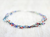 Collier "Lakshmi" UNIKAT mit Glasperlen, Farbenpracht