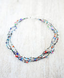 Collier "Lakshmi" UNIKAT mit Glasperlen, Farbenpracht