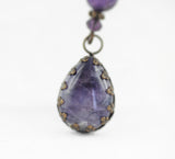 Amethyst Tropfen Edelstein Amulett