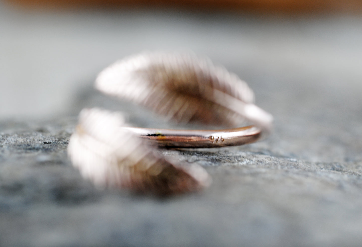 18 K Roségold Ring Blatt
