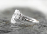 925er Silber Ring Blatt