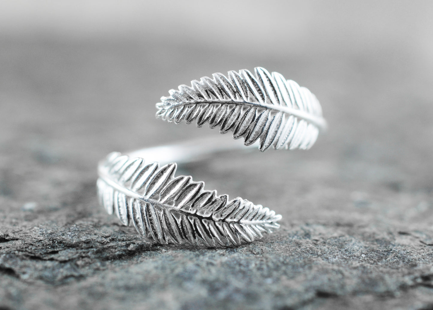 925er Silber Ring Blatt