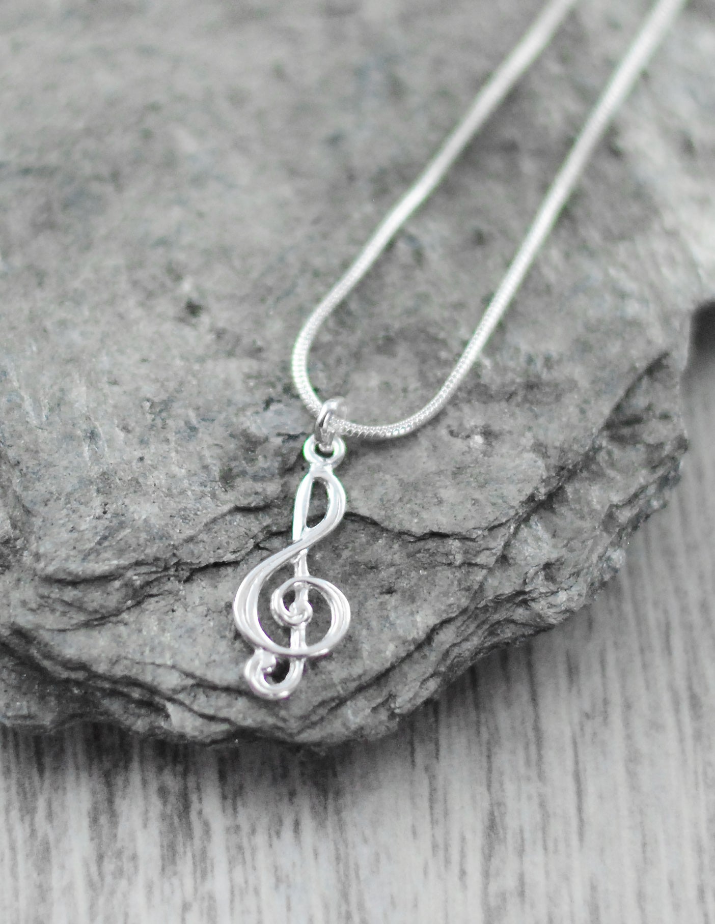 925er Silber Kette "Violinschlüssel"