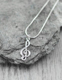 925er Silber Kette "Violinschlüssel"