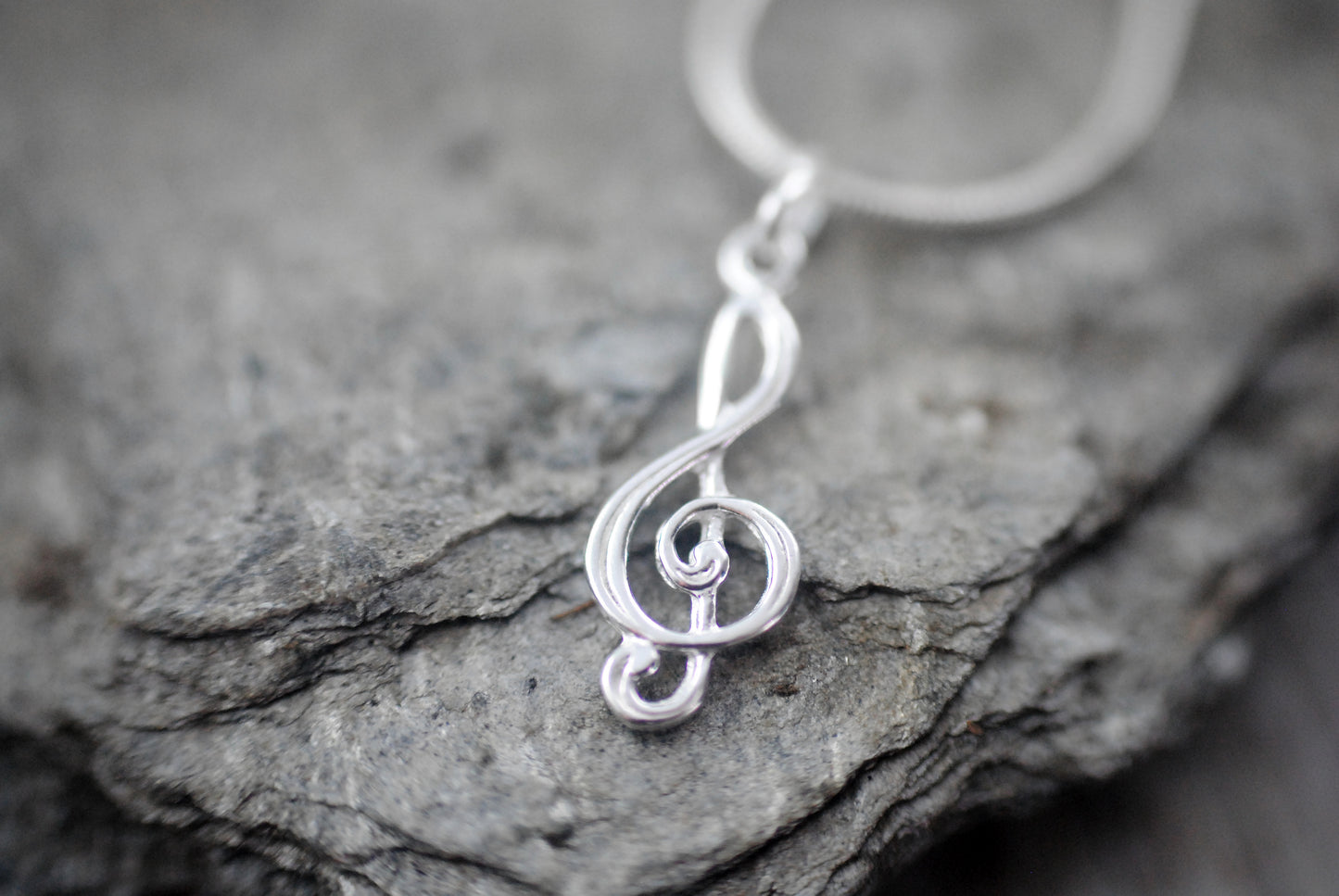 925er Silber Kette "Violinschlüssel"