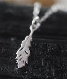 925er Silber Kette "Feder"