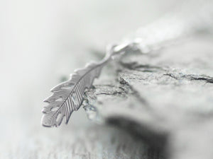 925er Silber Kette "Feder"