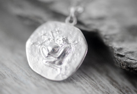 925er Silber Kette Wassermann Aquarius Sternzeichen