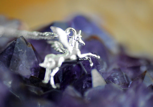 925er Silber Kette "Einhorn & Pegasus"