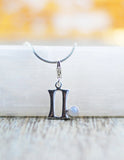 925er Echtsilber-Charm Zwilling mit Chalcedon - Sternzeichen Schmuck