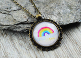 Rainbow Pride Amulett Regenbogen bunt Stars Sterne LGBTQ