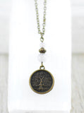 Kette "Lebensbaum" mit Rosenquarz
