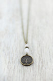 Kette "Lebensbaum" mit Rosenquarz