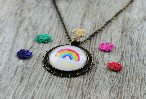 Rainbow Pride Amulett Regenbogen bunt Stars Sterne LGBTQ