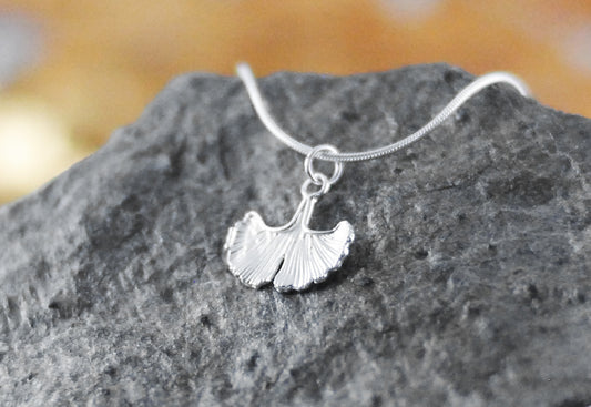 925er Silber Kette "Ginkgo"