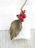 Kette "Waldspaziergang" mit Granat