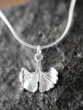 925er Silber Kette "Ginkgo"