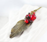 Kette "Waldspaziergang" mit Granat